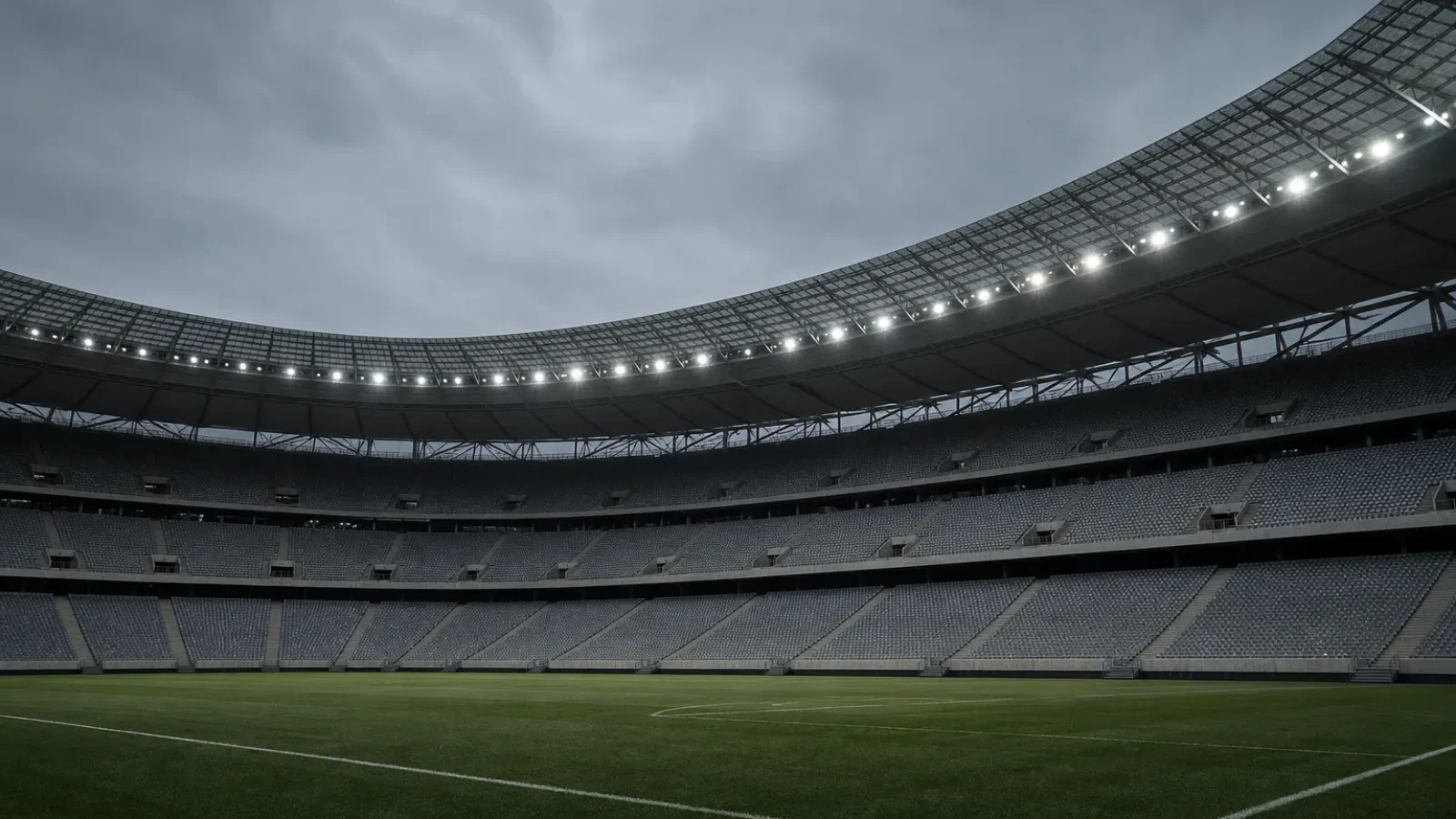 Moderne Stadionschüssel mit LED-Licht