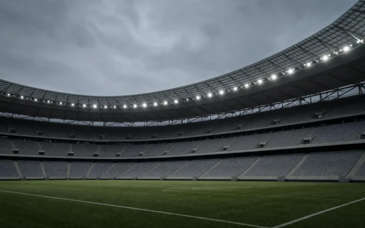 Moderne Stadionschüssel mit LED-Licht