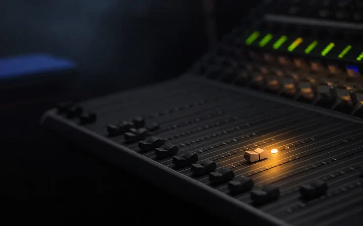 Tonpult in einem Studio