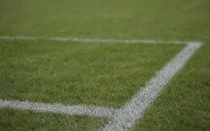 Markierte Coaching Zone an der Seitenlinie
