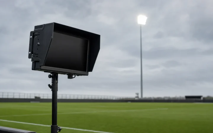 Monitor am Spielfeldrand